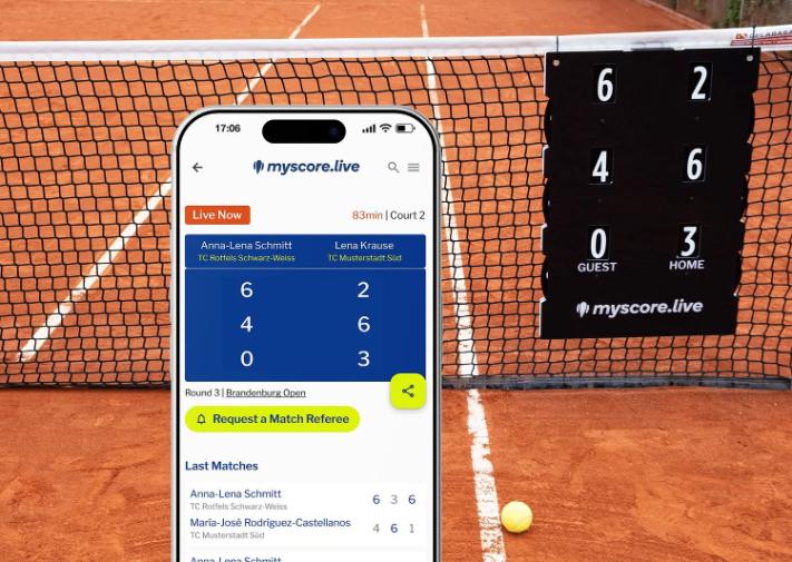 MyScore Live y Blautic ponen en marcha los marcadores electrónicos en el tenis y pádel